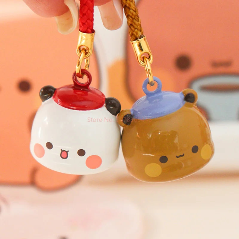 Original Bubu And Yier Bell Pendant Cartoon Panda Bubu And Dudu Cute Mobile Phone Chain Backpack Pendant Little Bell Couple Gift