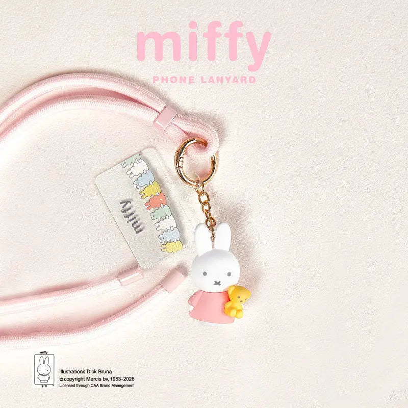 Miffy Phone Lanyard Mascot Charm Cute Rabbit Keychain Bag Accessory Gifts Toy Model Anime Figures Collect Ornaments