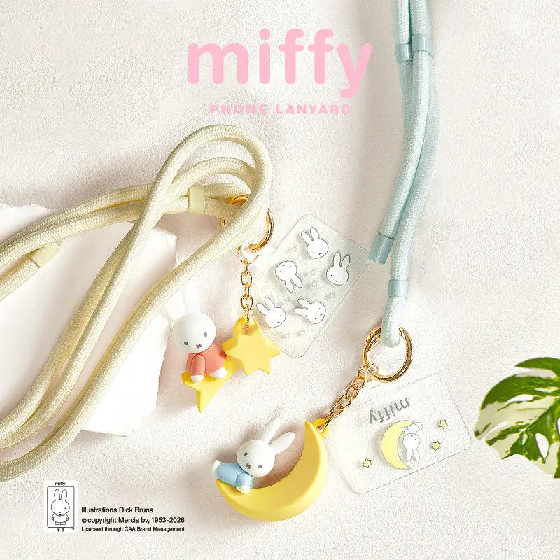 Miffy Phone Lanyard Mascot Charm Cute Rabbit Keychain Bag Accessory Gifts Toy Model Anime Figures Collect Ornaments